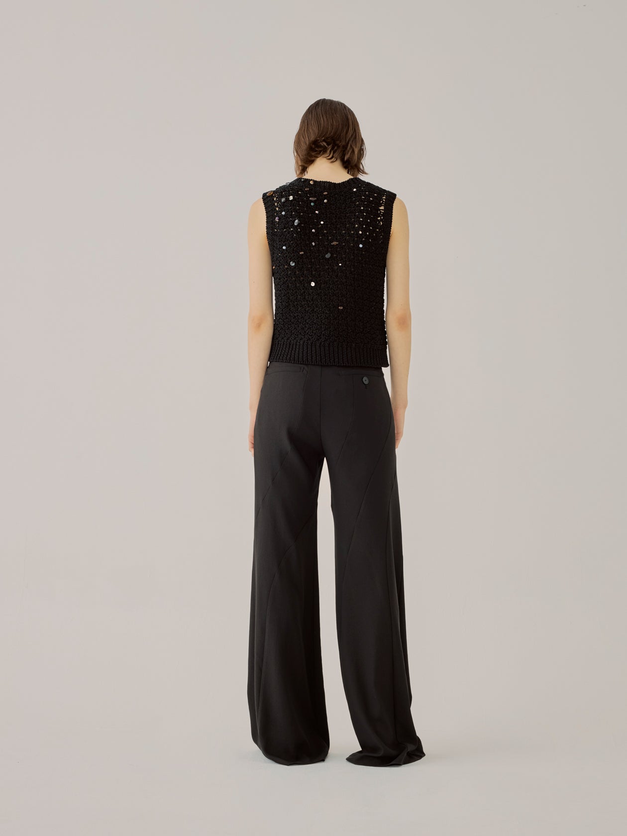 Gerda glass beads&ores knit PO BK