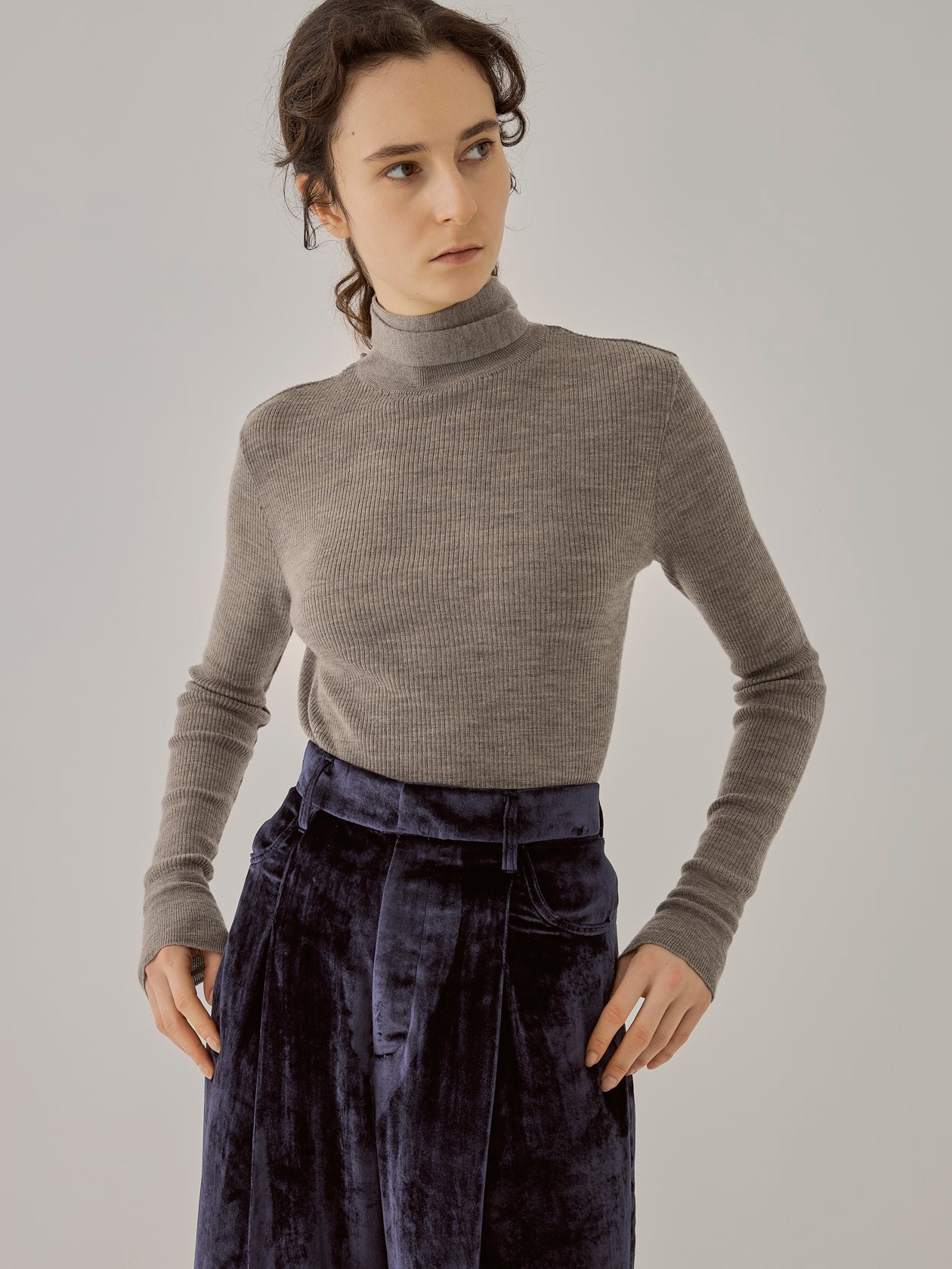 Janie tie collar knit PO BE