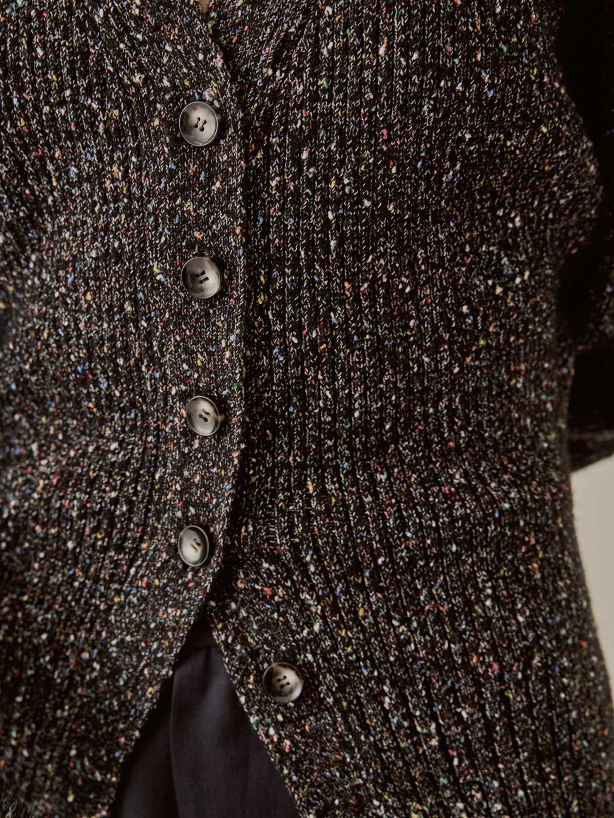 Greer melange knit cardigan BK