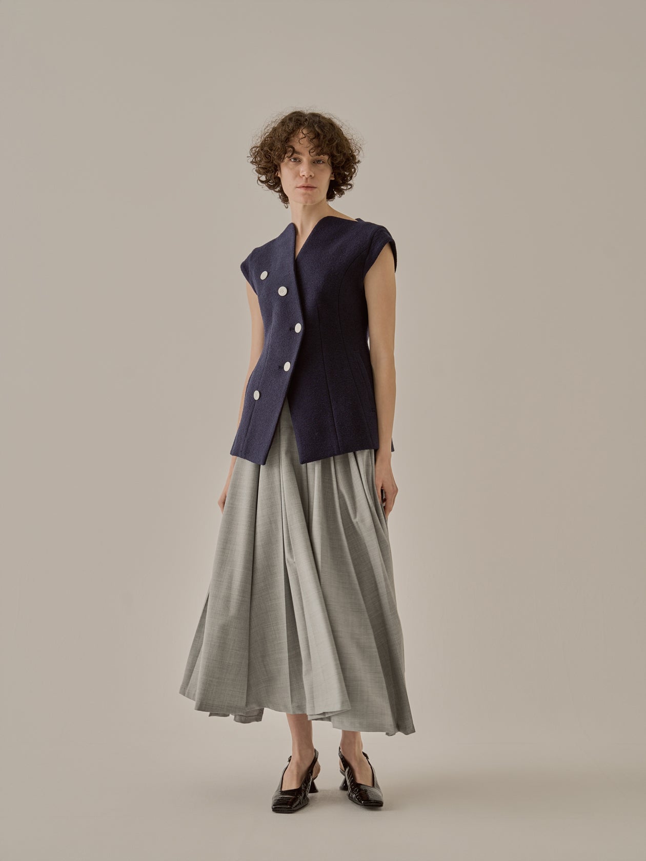 Eini random pleats skirt GY