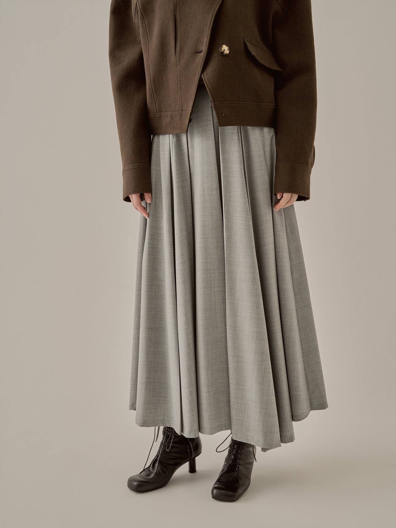 Eini random pleats skirt GY