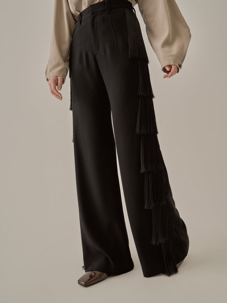 Nichola fringe pants BK