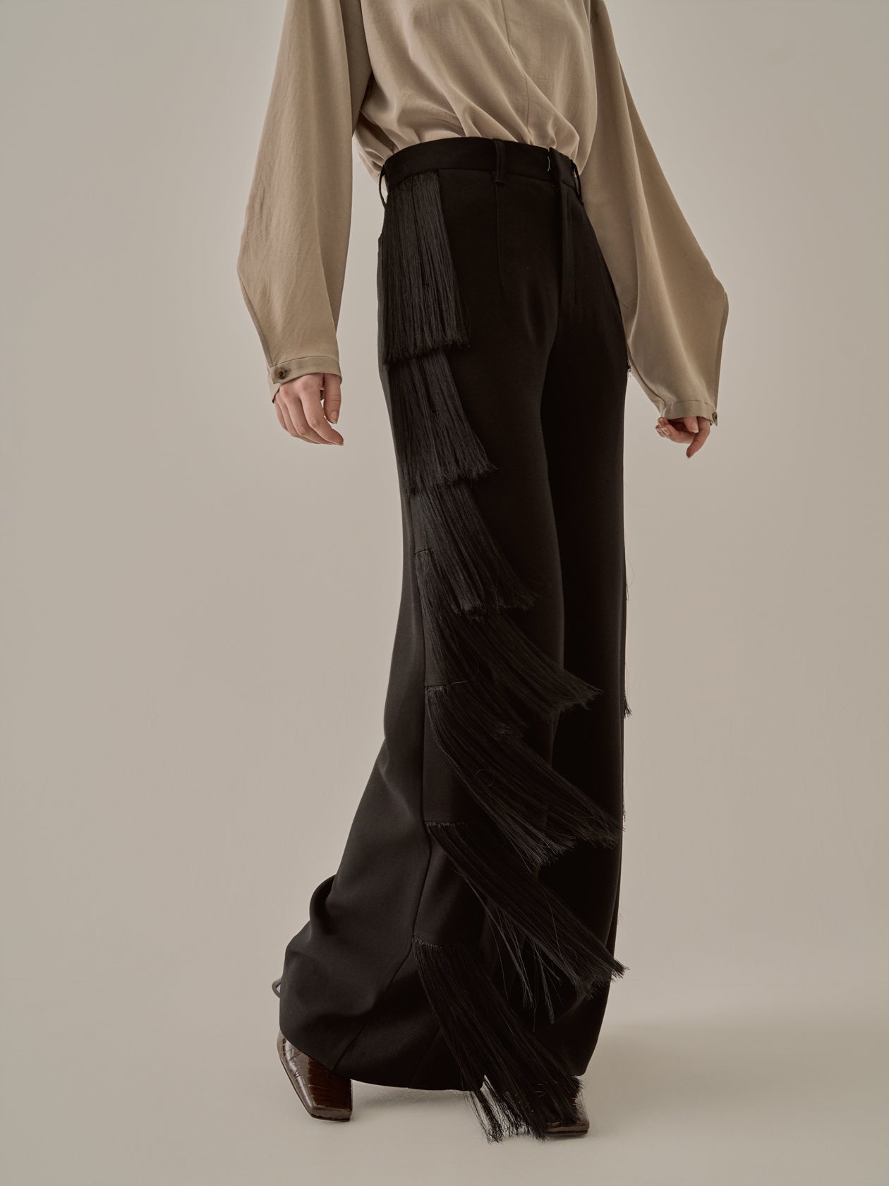 Nichola fringe pants BK