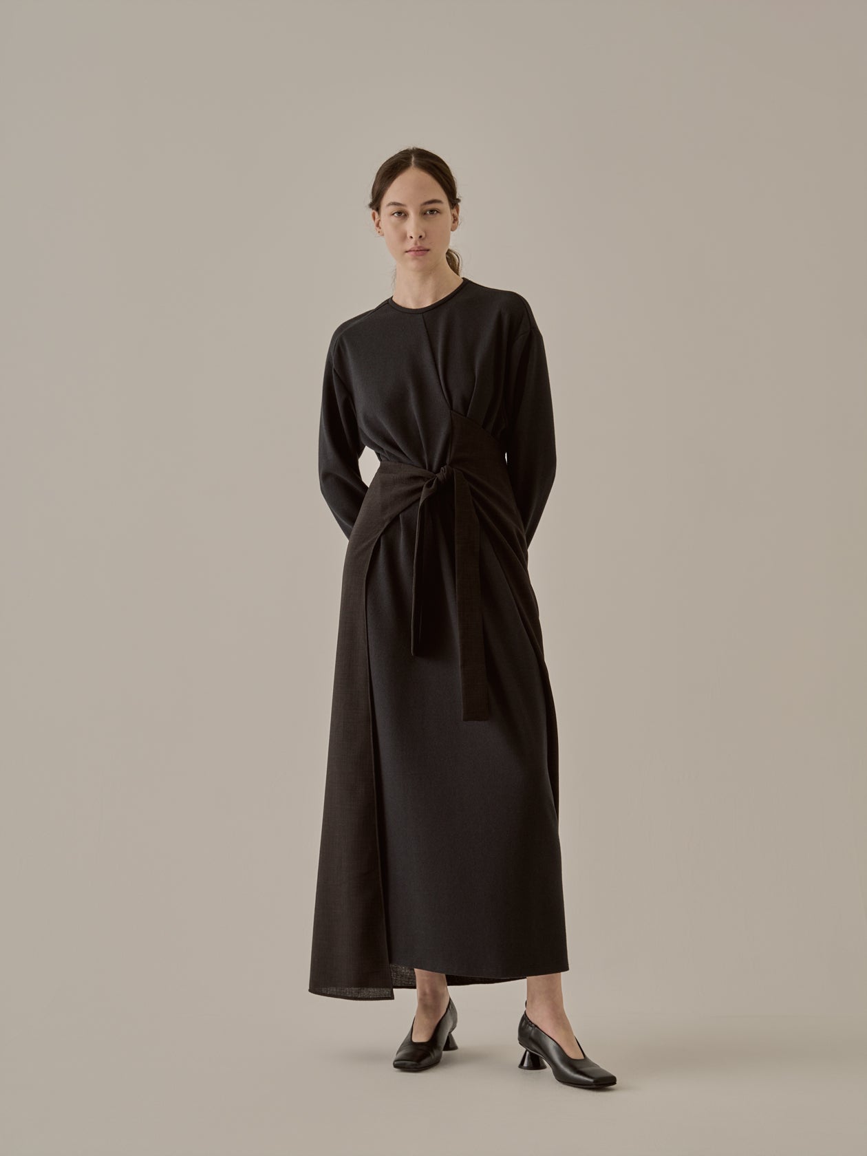 Laurel wrap waist combi dress BK