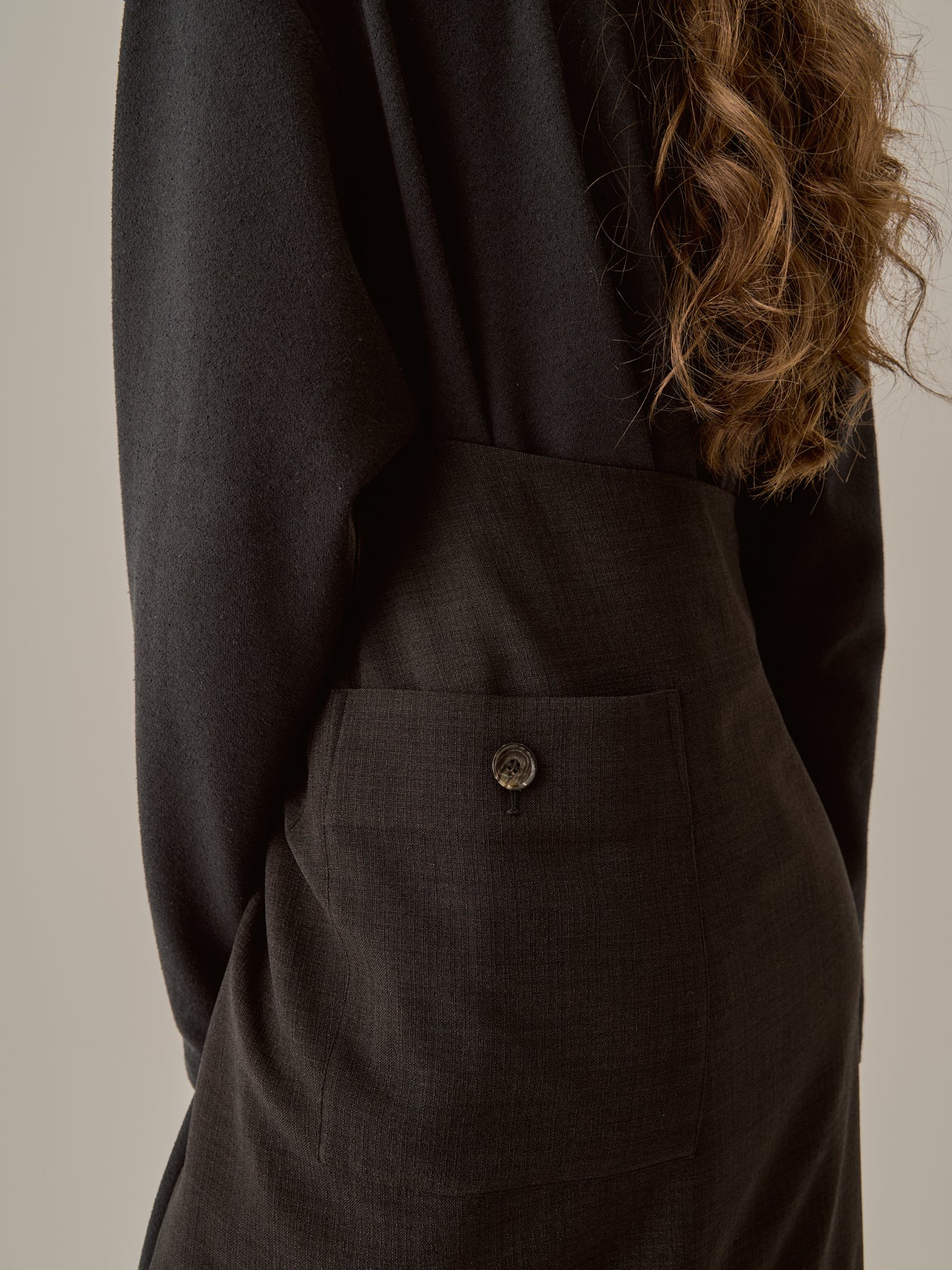 Laurel wrap waist combi dress BK