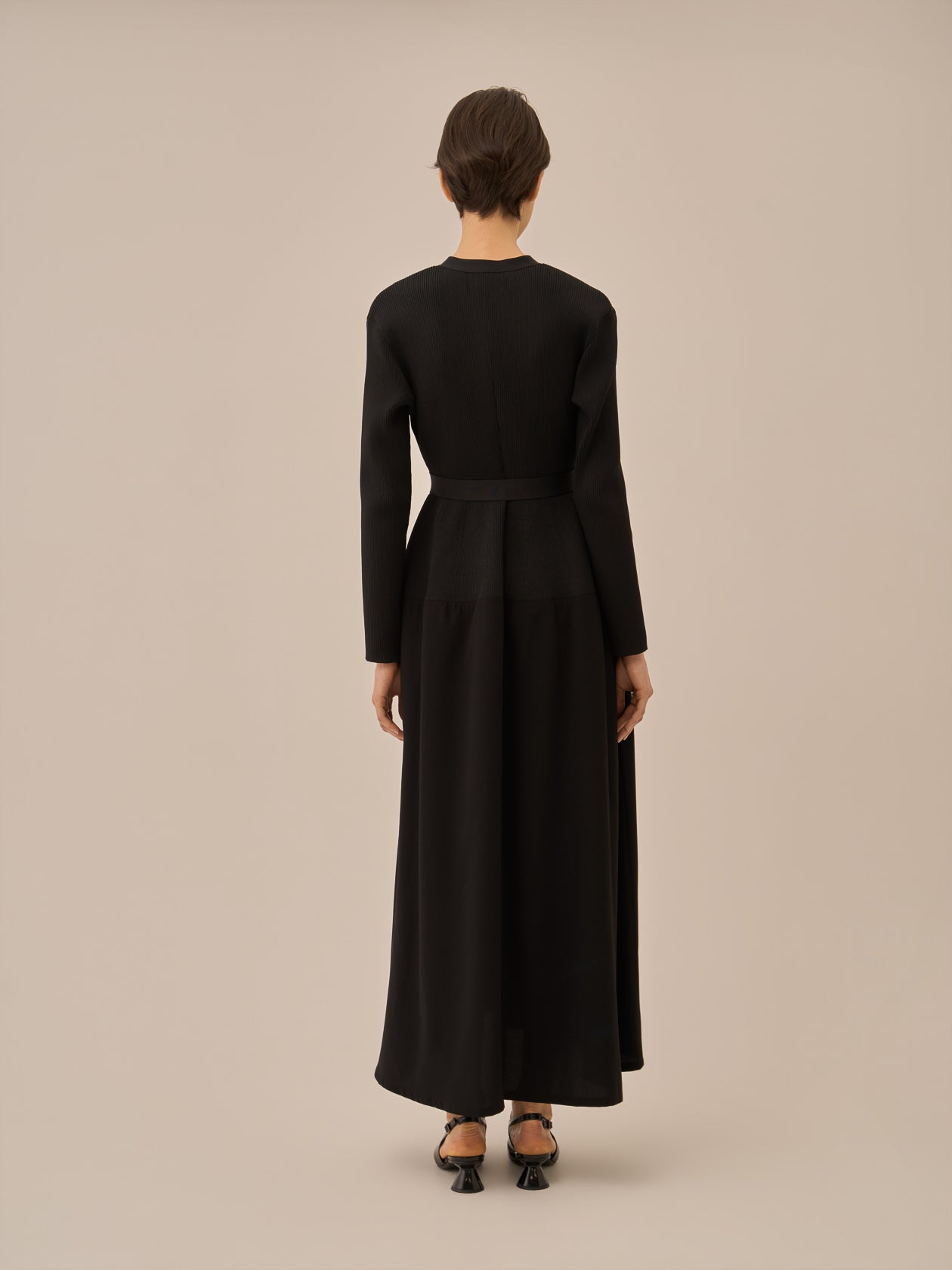 Jessica combi tex knit dress BK