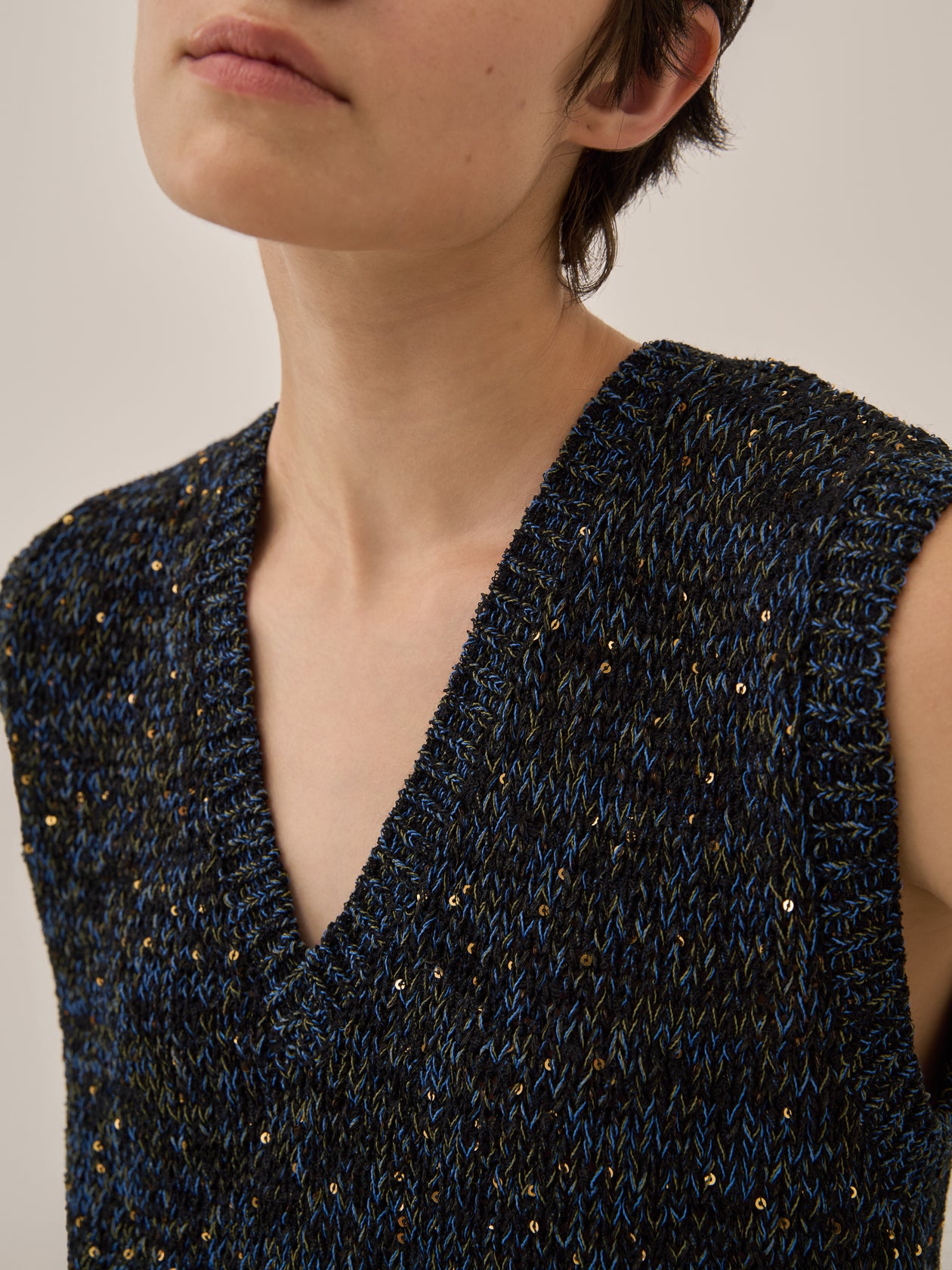 Lila Sequinned knit pullover BK