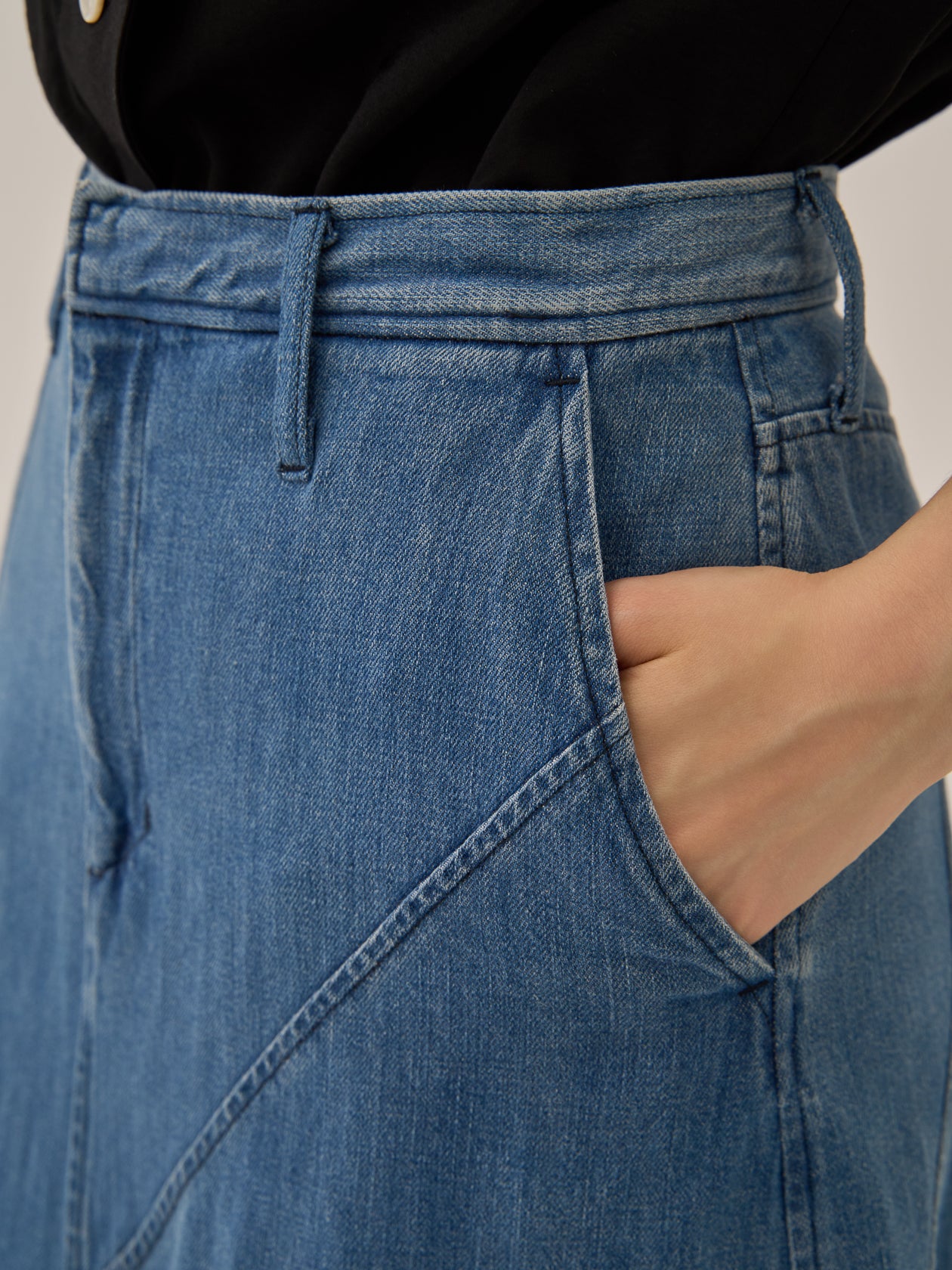 Ivona denim flare skirt BL