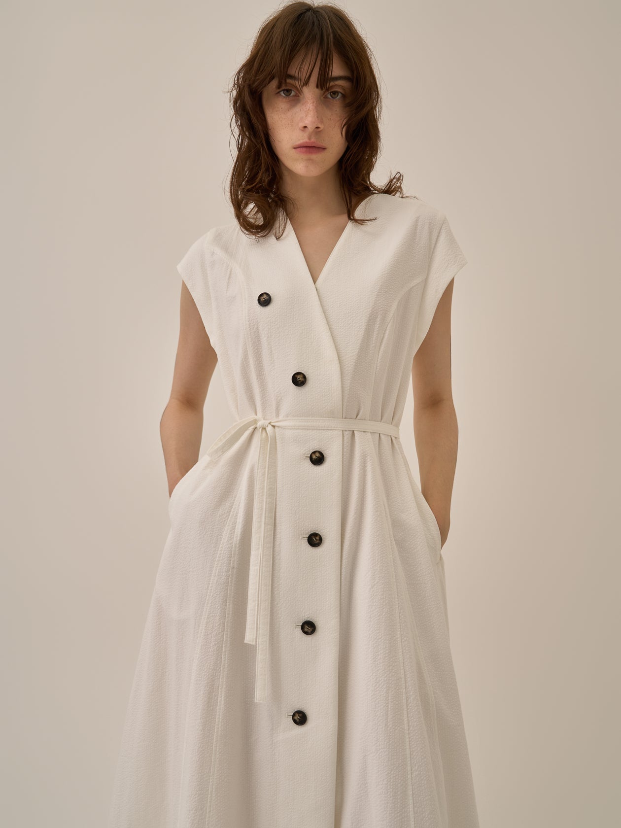 Sesilia asymmetry panel dress WH