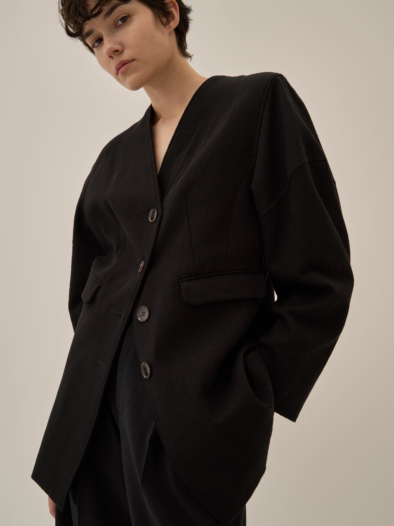 Helene cotton-linen jacket BK