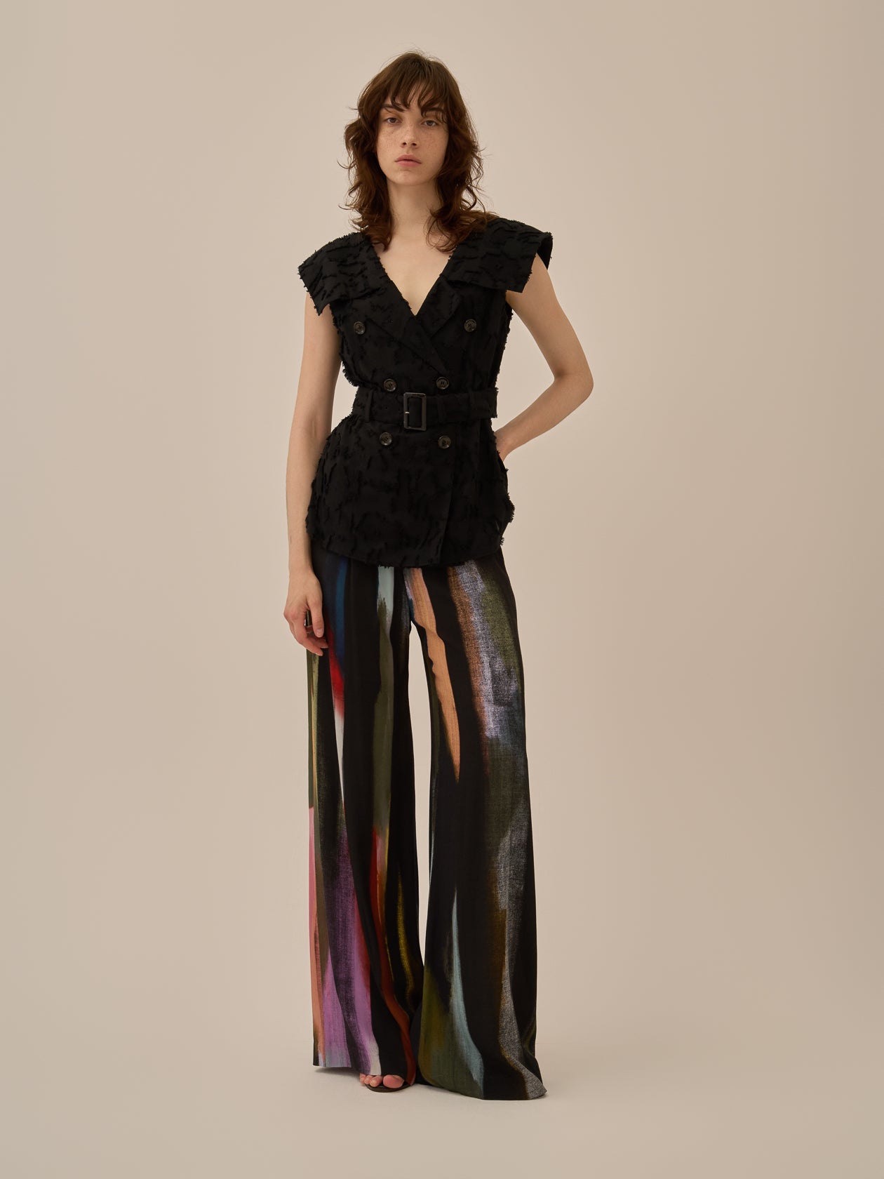 Block flower shirt BK