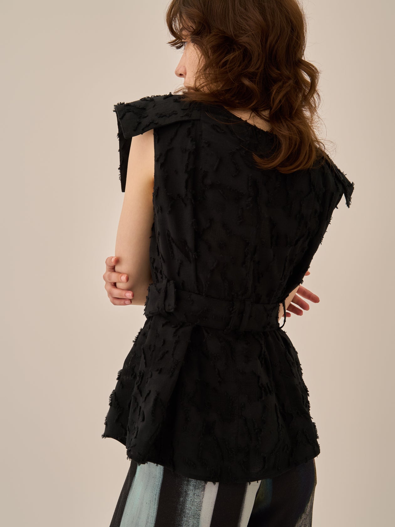 Block flower shirt BK