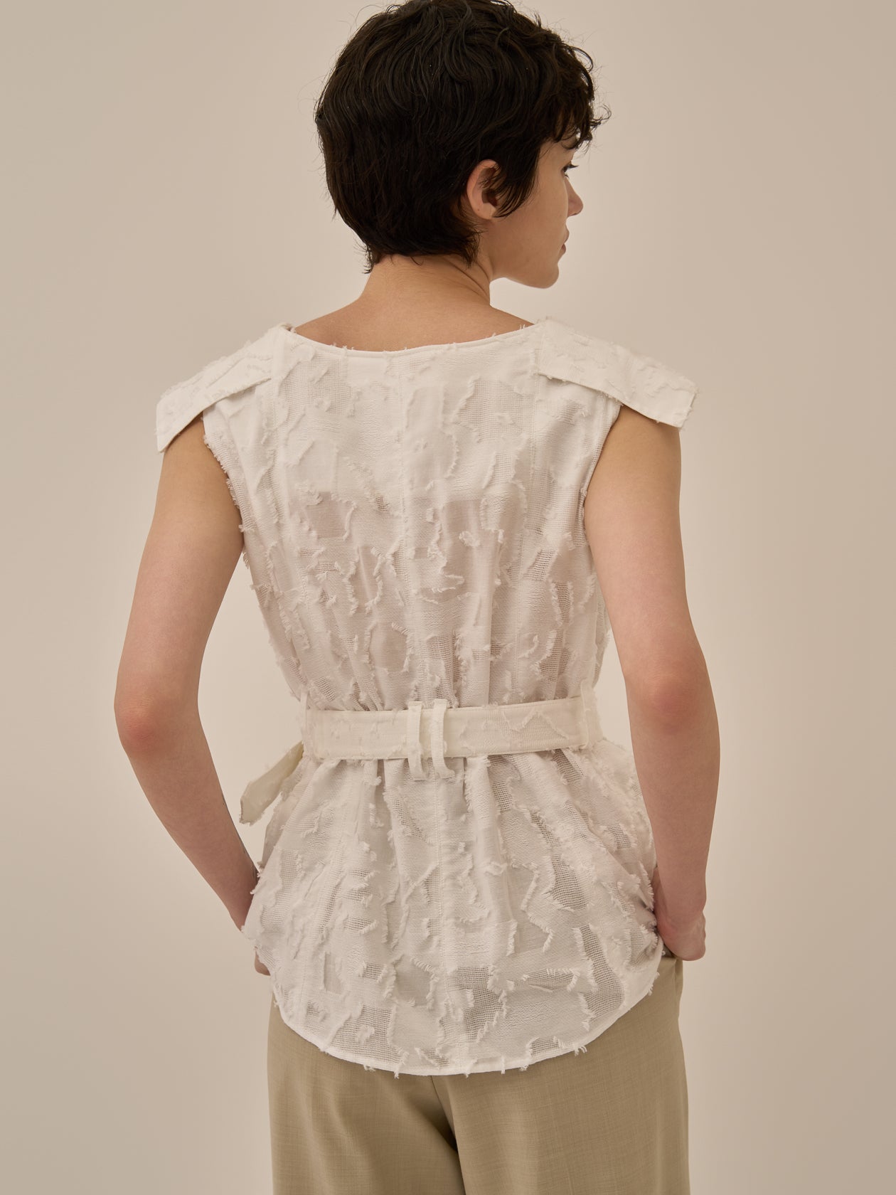 Block flower shirt WH