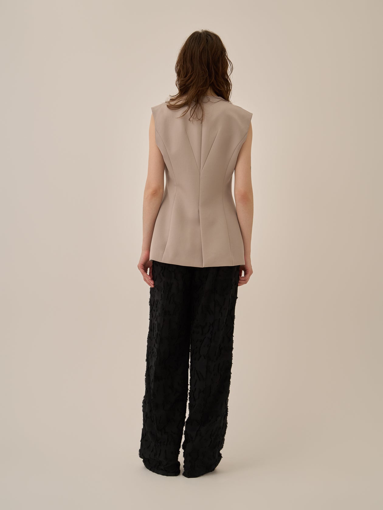 Block flower pants BK