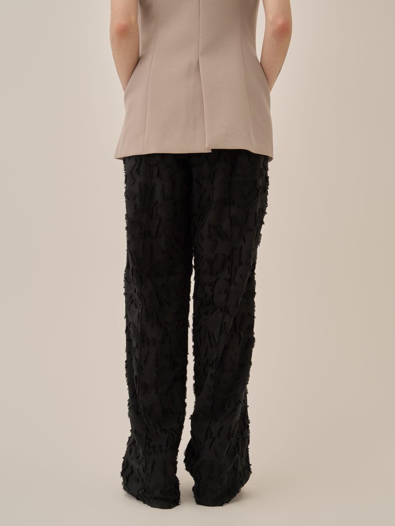 Block flower pants BK