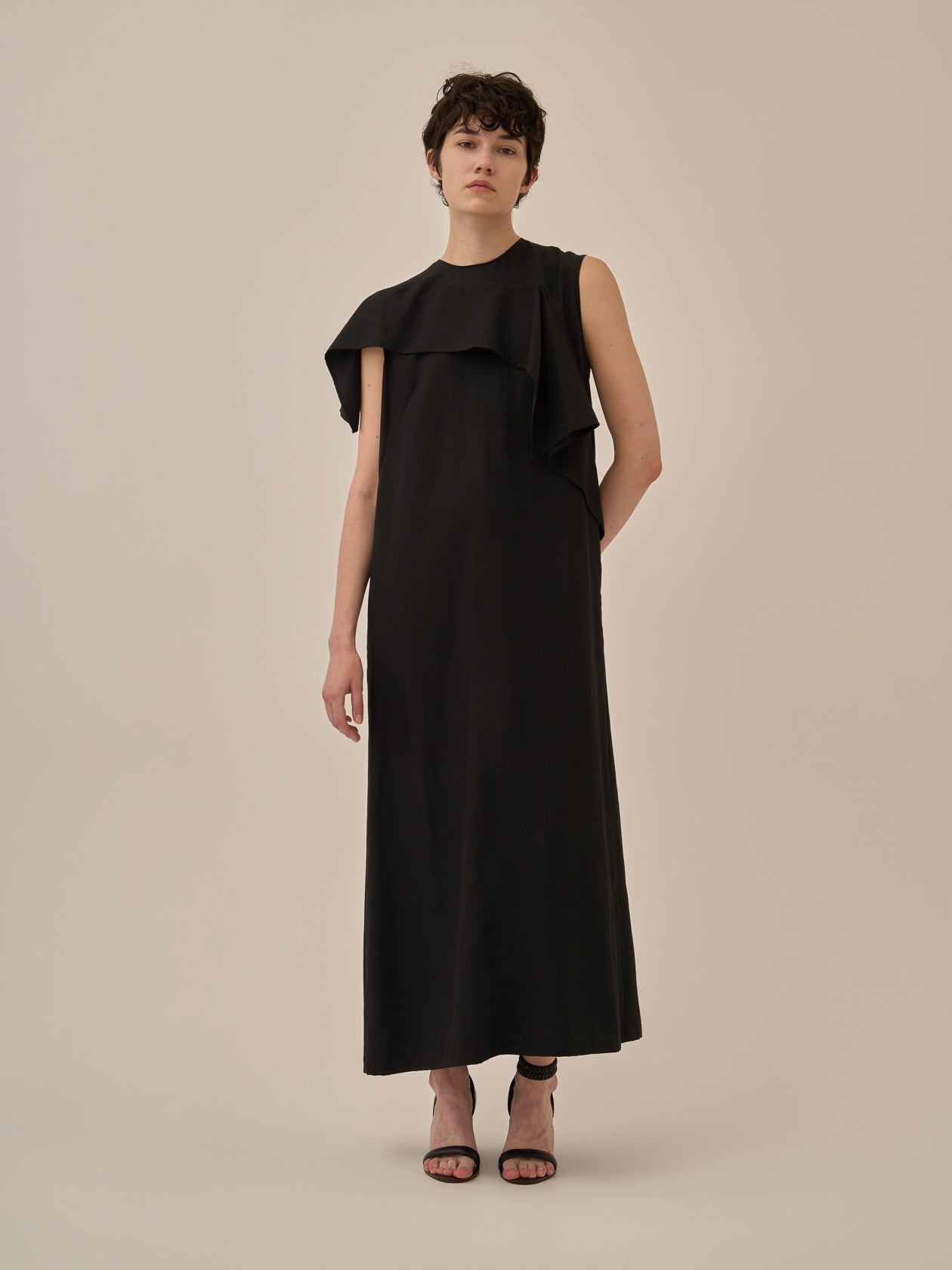 Tea drape panel dress BK