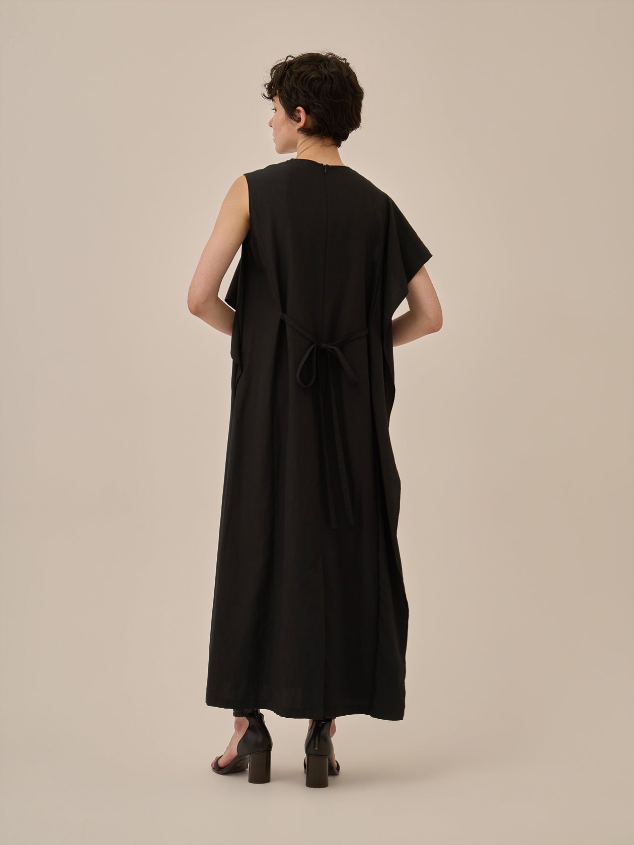 Tea drape panel dress BK