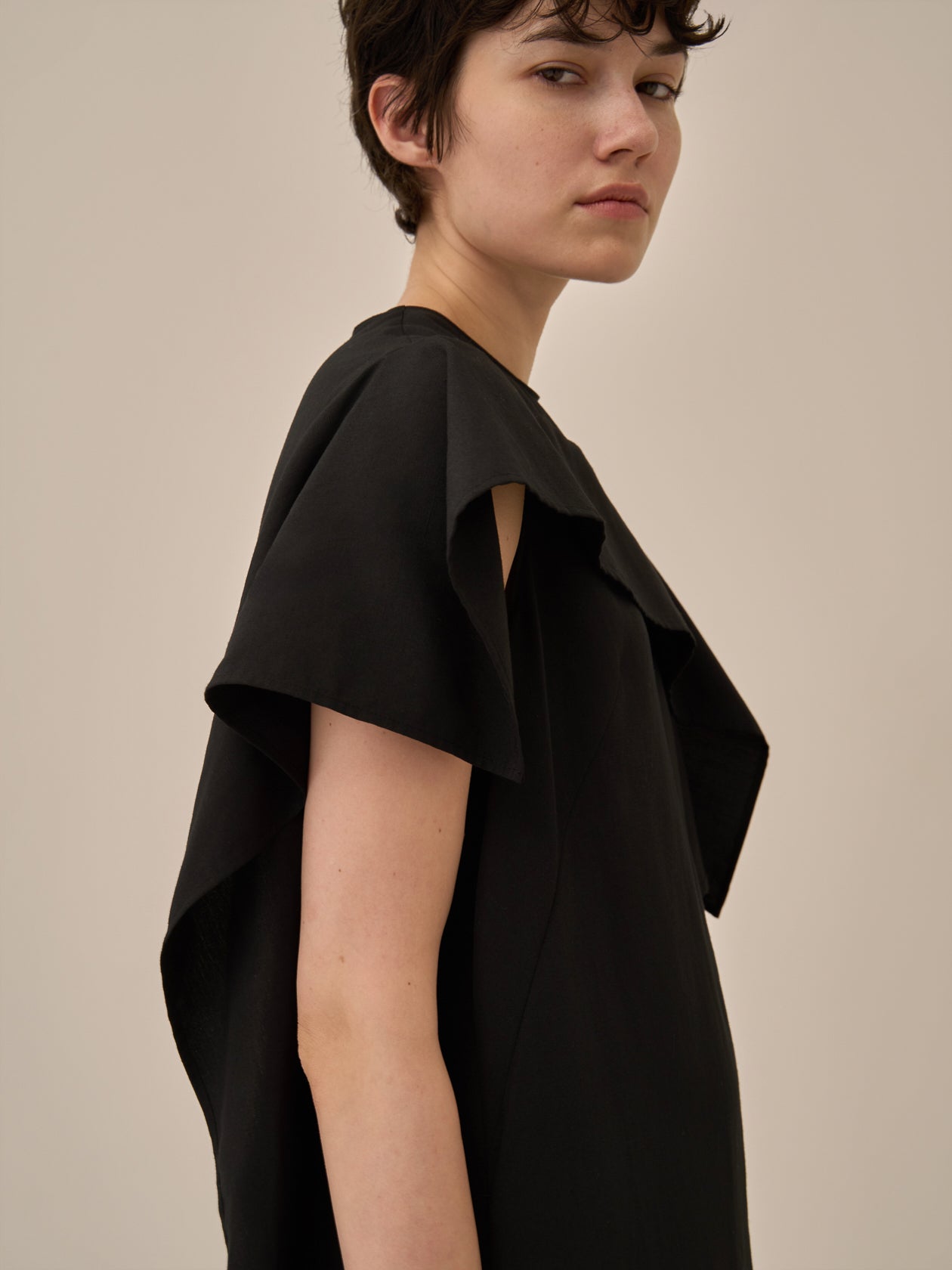 Tea drape panel dress BK