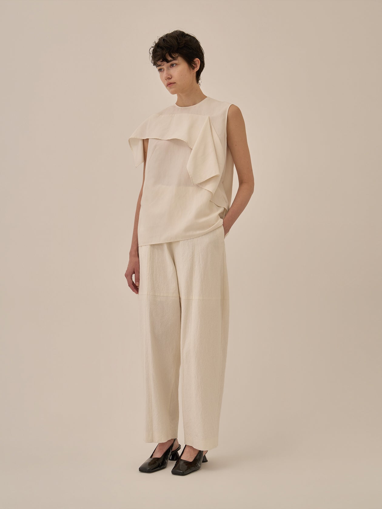 Tea drape panel pullover WH