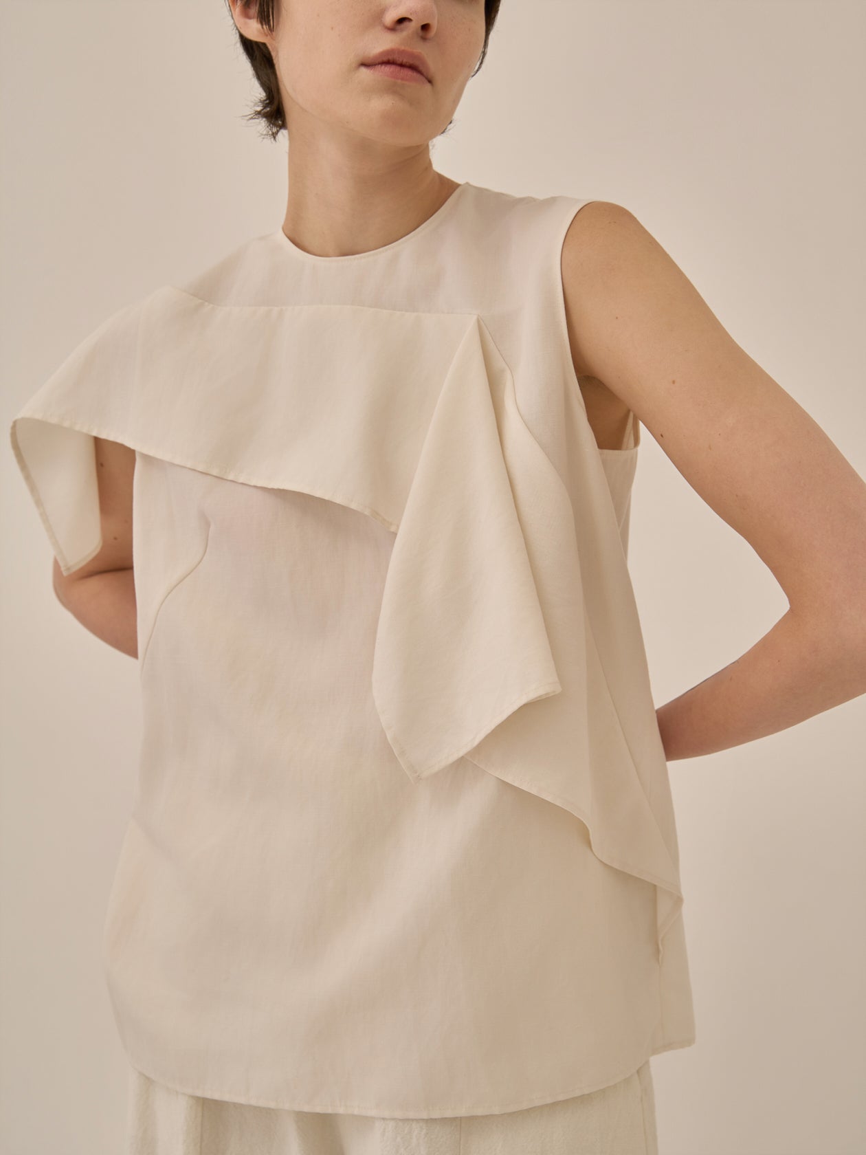 Tea drape panel pullover WH