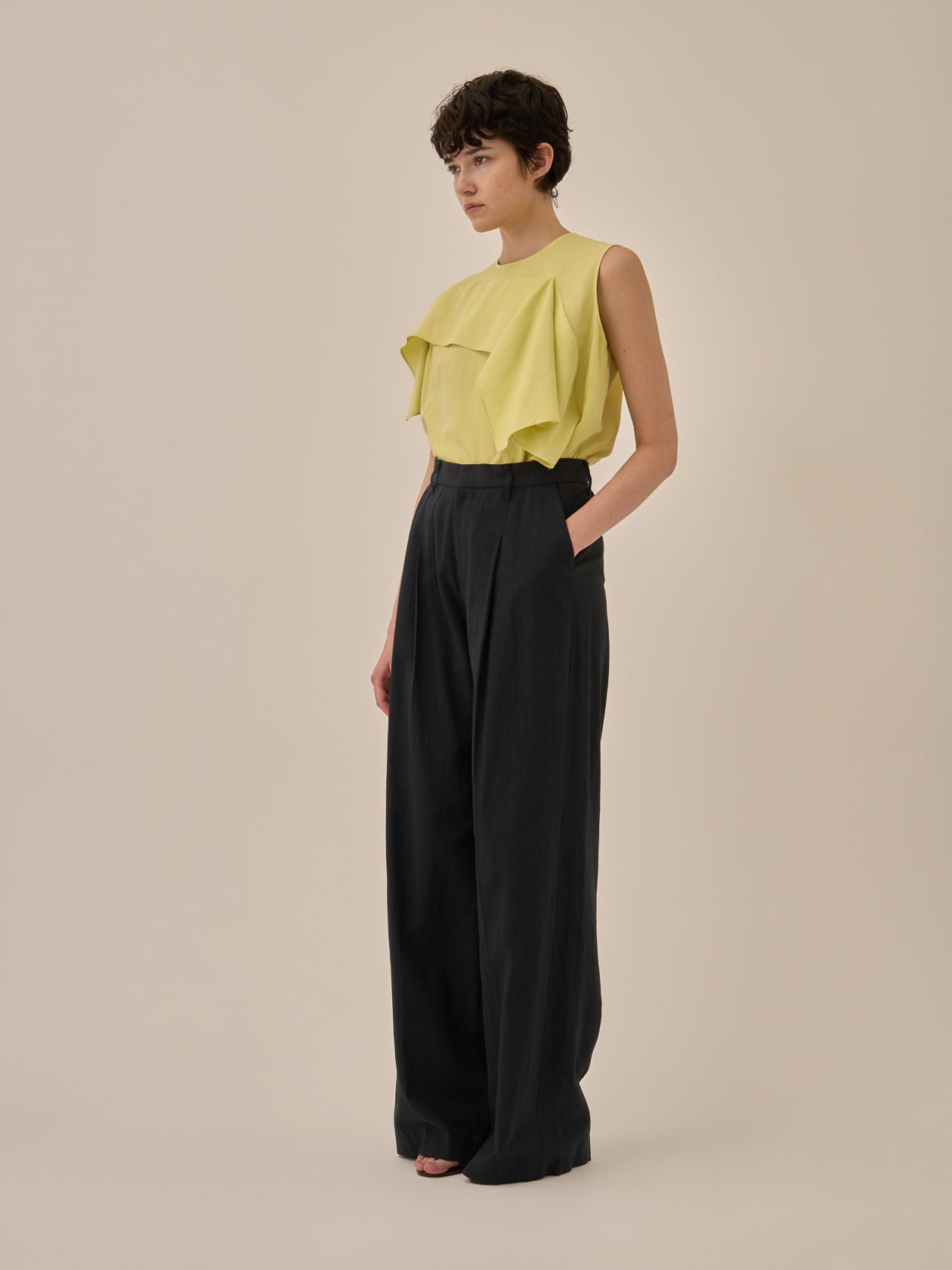 Tea drape panel pullover YE