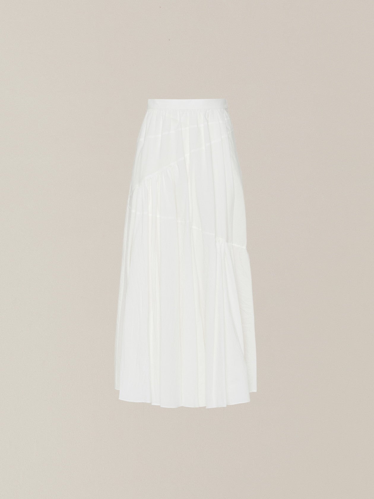 Sara gather panel skirt WH
