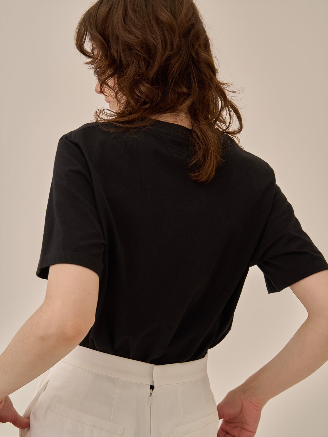 Line portrait T-shirt BK