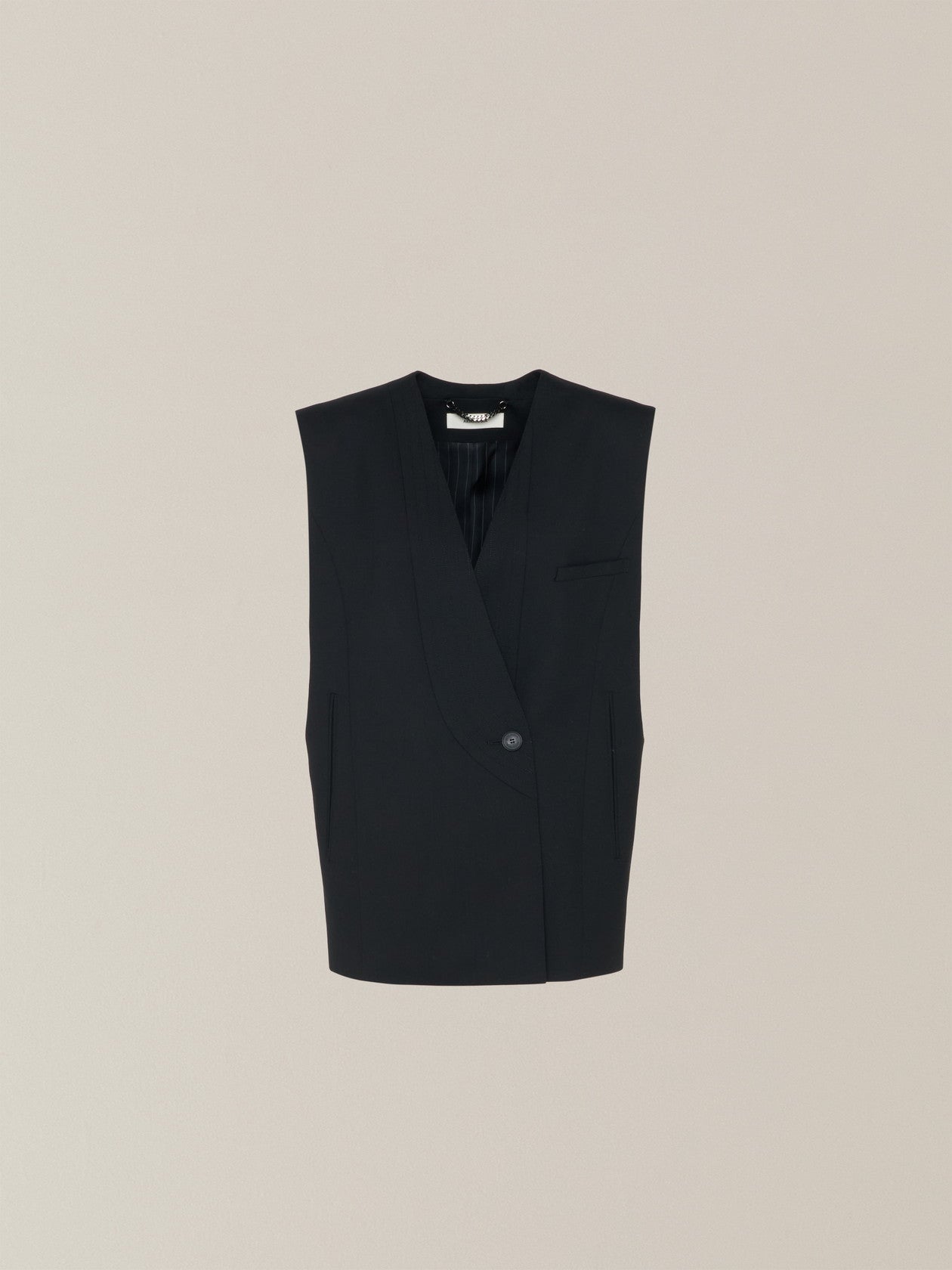 Void jacket with belt BK