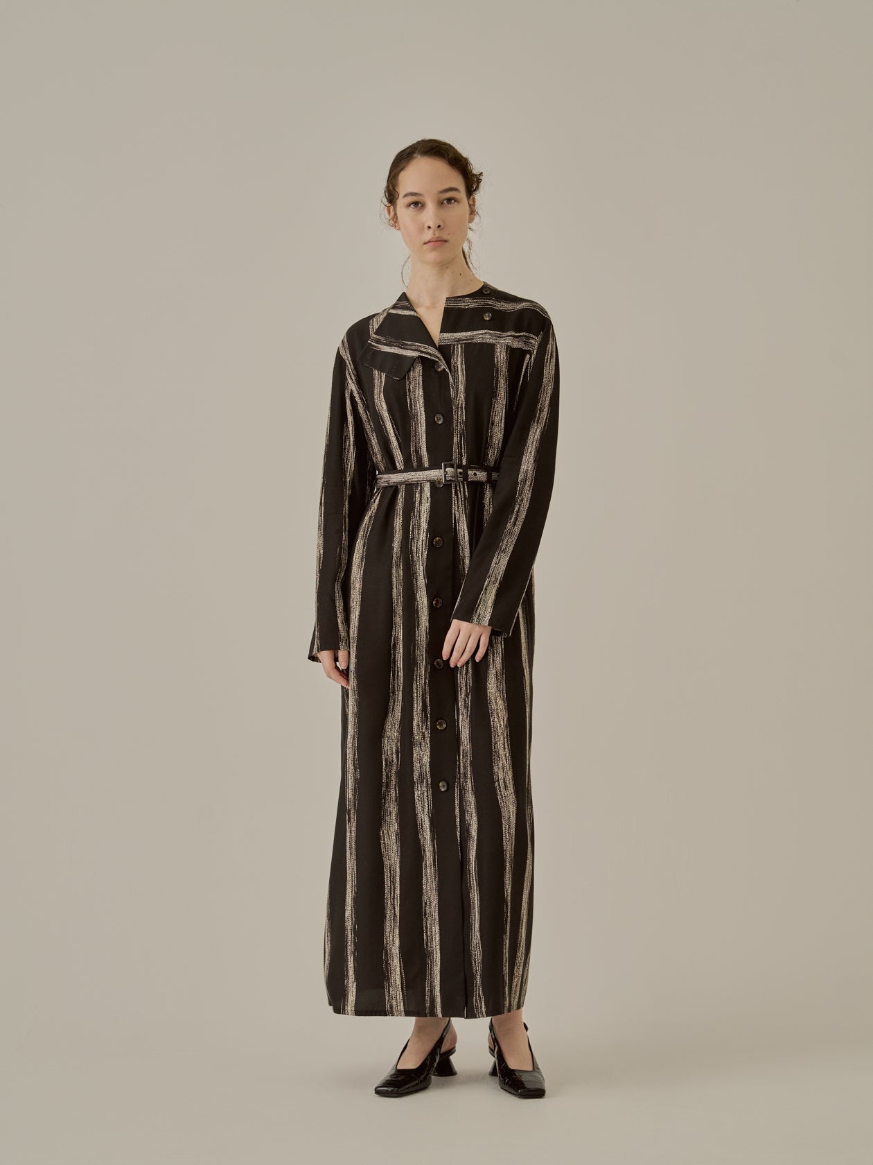 Stitch stripe dress BK