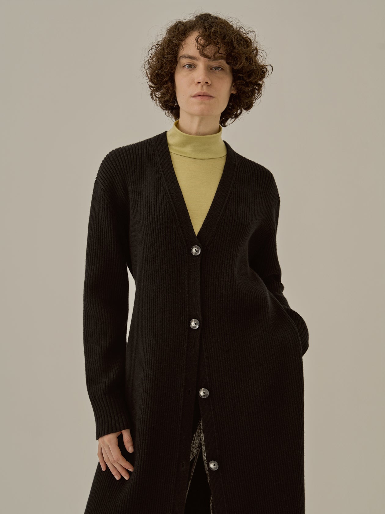 Margo long knit cardigan BK