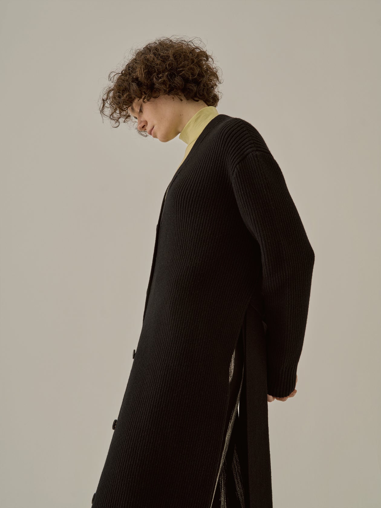 Margo long knit cardigan BK