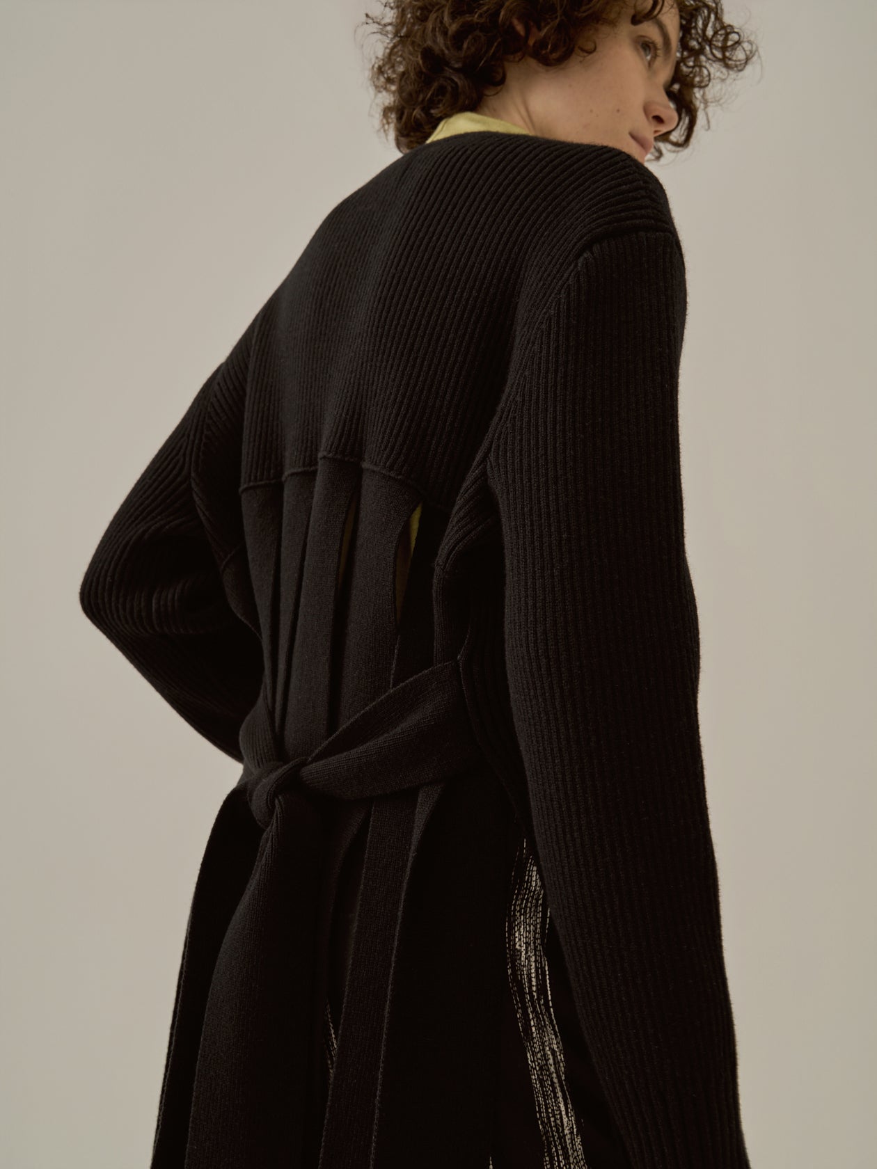 Margo long knit cardigan BK