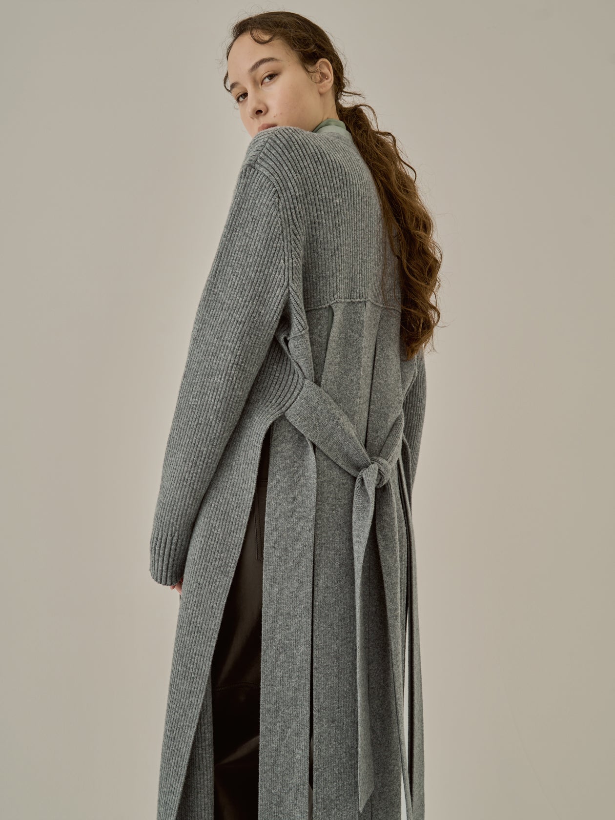 Margo long knit cardigan GY