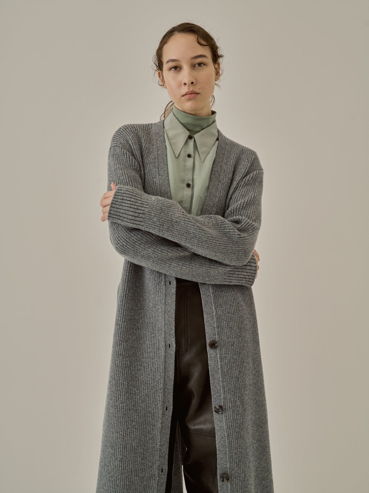 Margo long knit cardigan GY