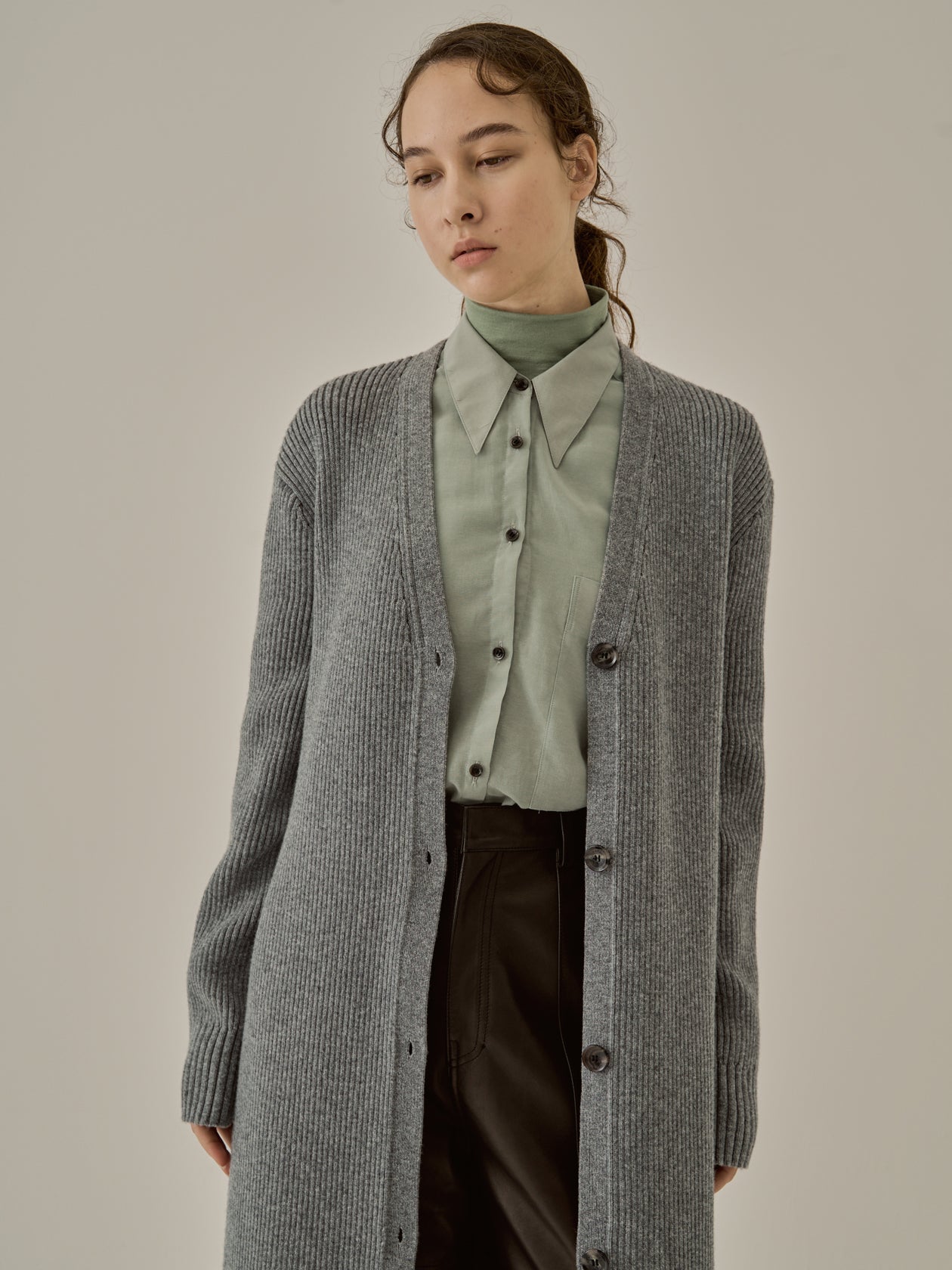 Margo long knit cardigan GY