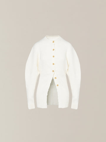 Greer crew neck knit cardigan WH