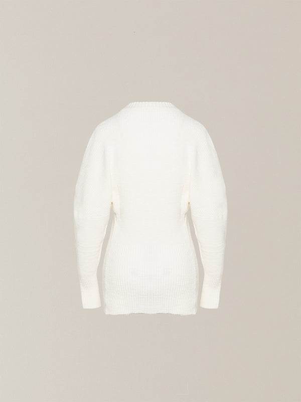 Greer crew neck knit cardigan WH