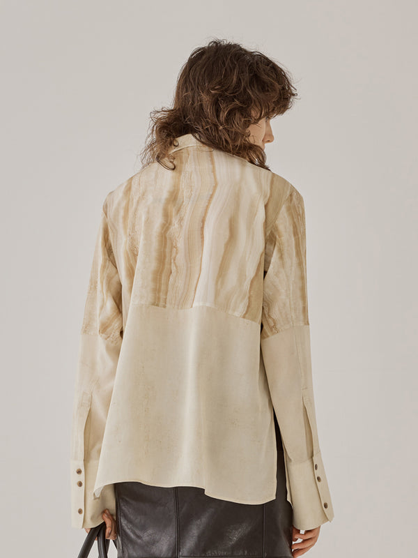 Marble panel shirt BE