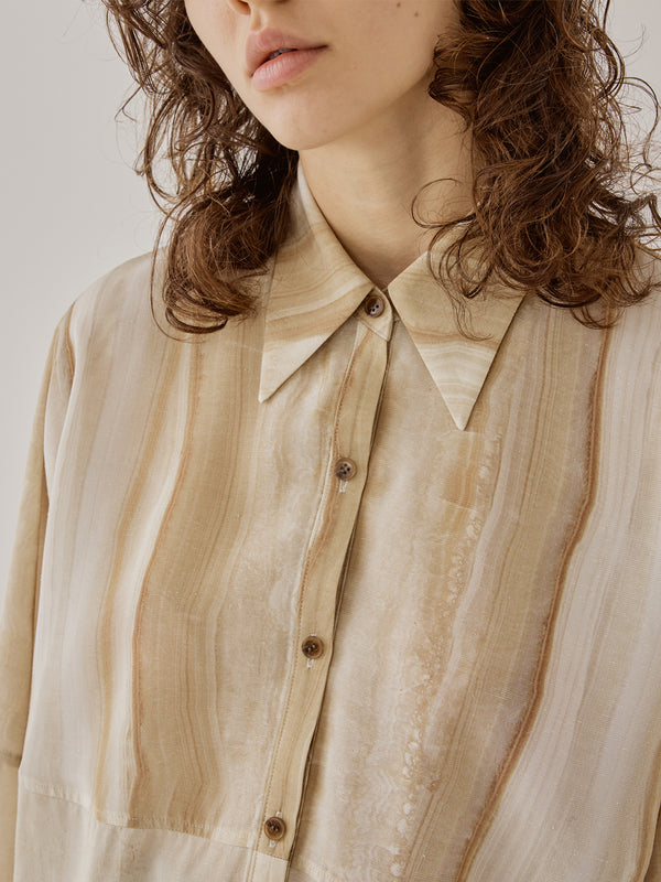 Marble panel shirt BE
