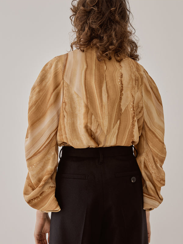 Marble drape sleeve PO BR