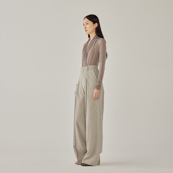 Eve neck drape jersey bodysuit GY