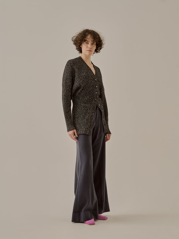 Greer melange knit cardigan BK
