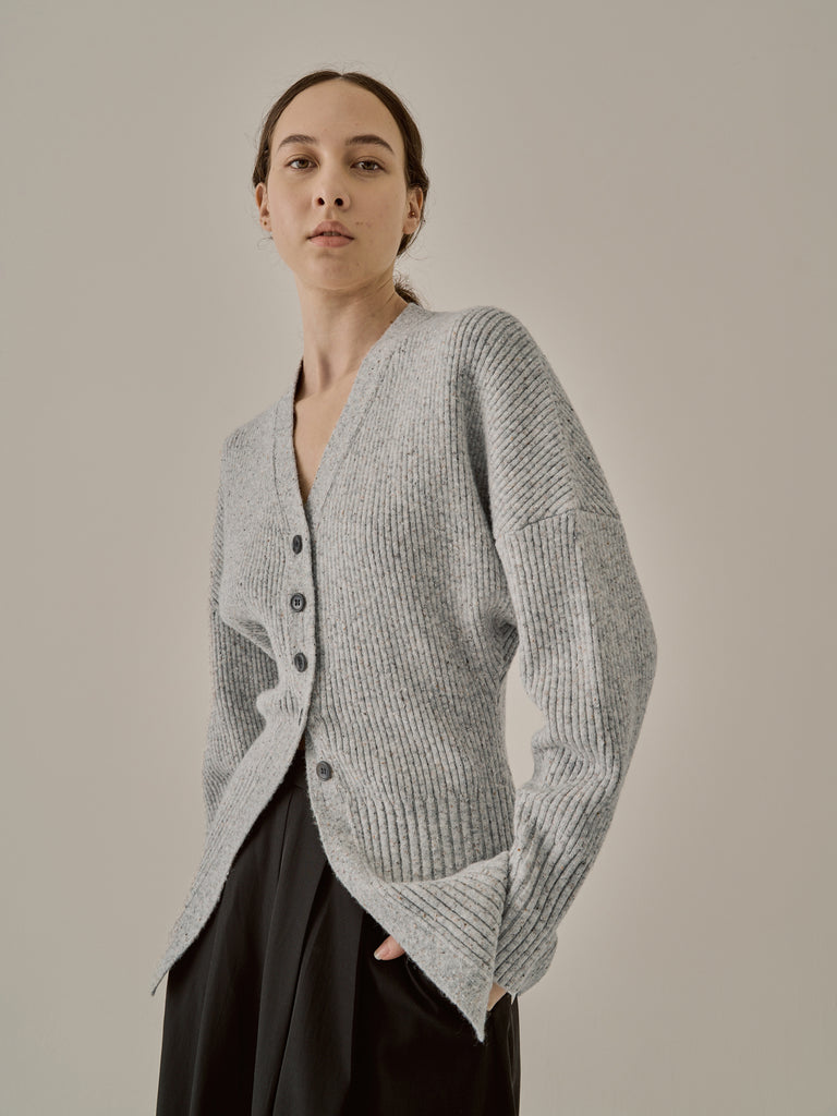 Greer melange knit cardigan GY