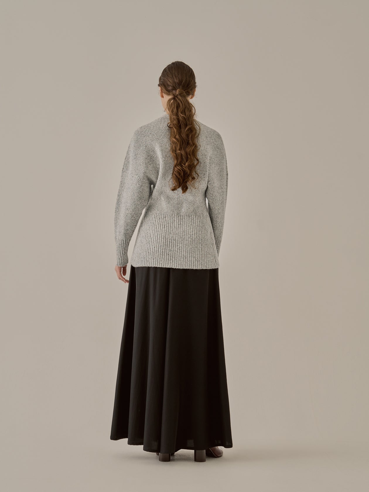 Greer melange knit cardigan GY