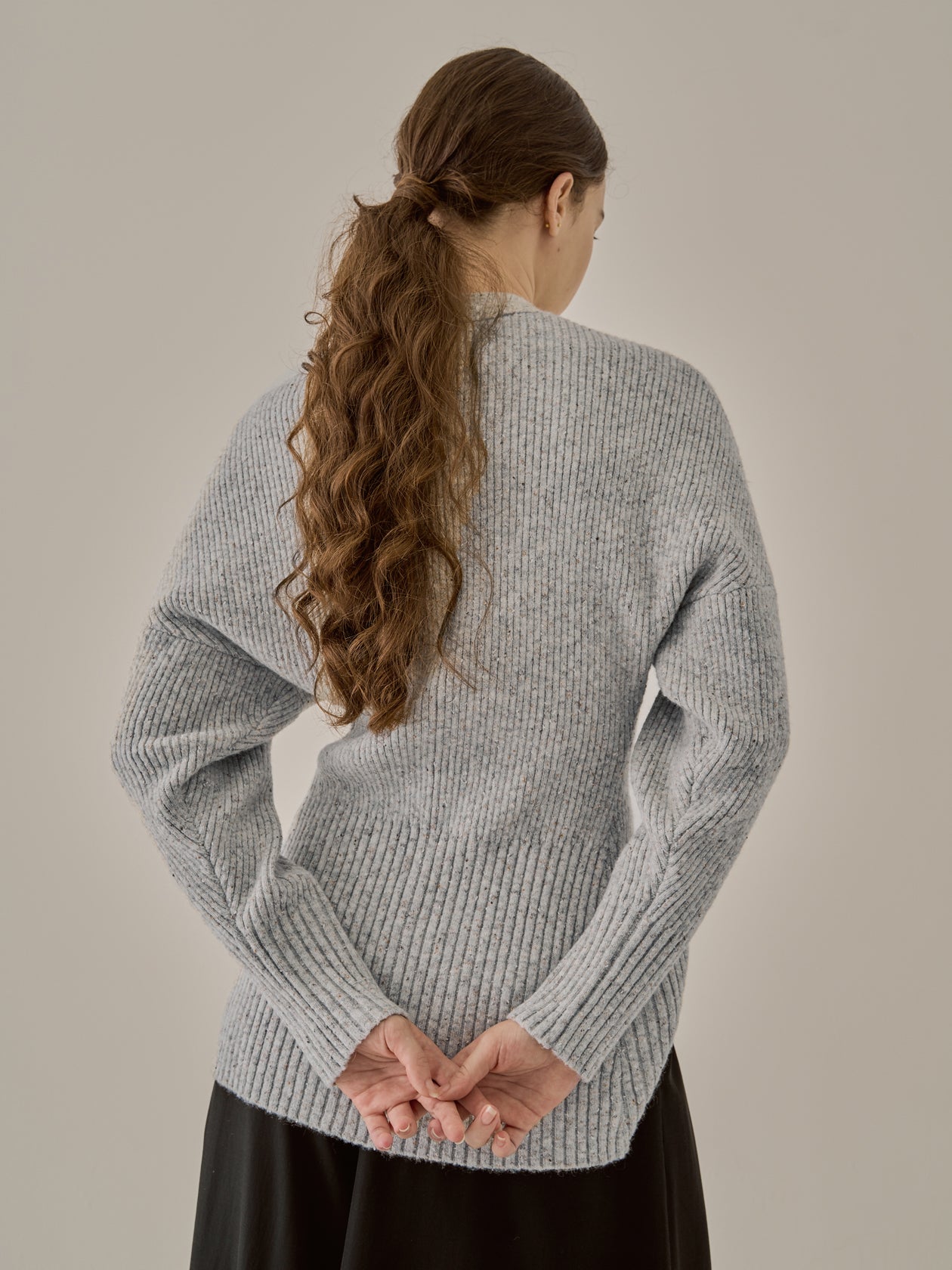 Greer melange knit cardigan GY