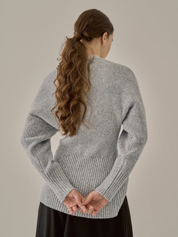 Greer melange knit cardigan GY