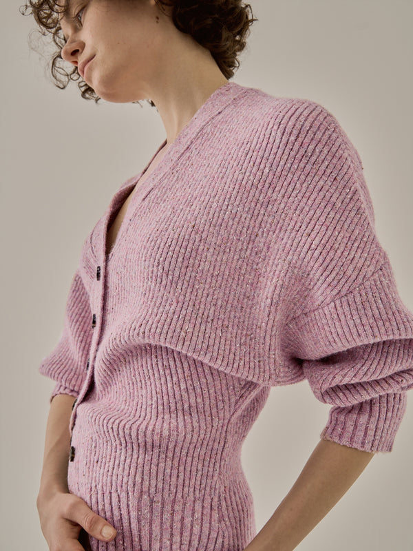 Greer melange knit cardigan PK