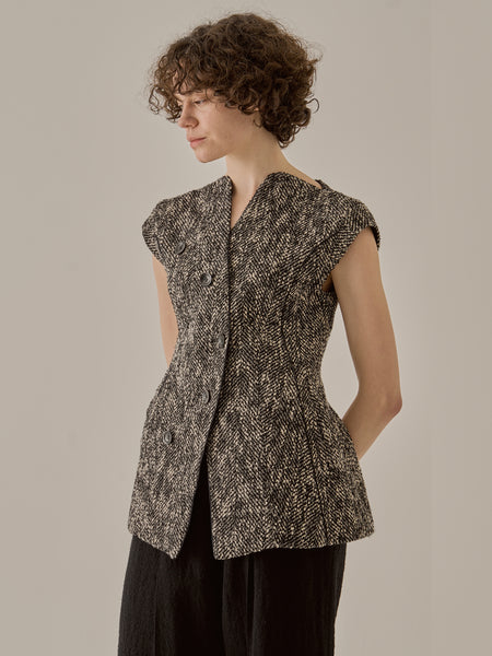 Sesilia tweed jacket BKWH | AKIRANAKA ONLINESTORE