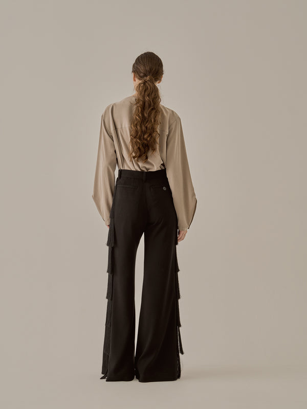 Nichola fringe pants BK