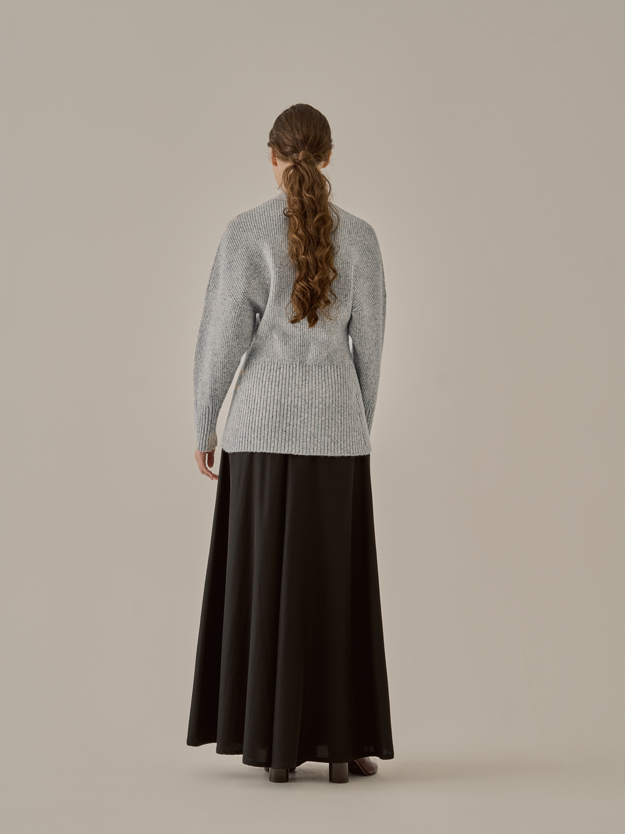 Greer melange knit cardigan GY